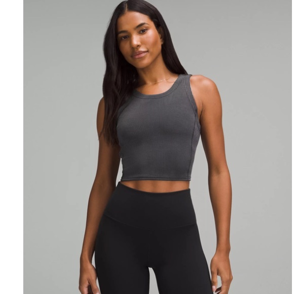 Lululemon ribbed softstreme cropped tank top - Picture 1 of 4